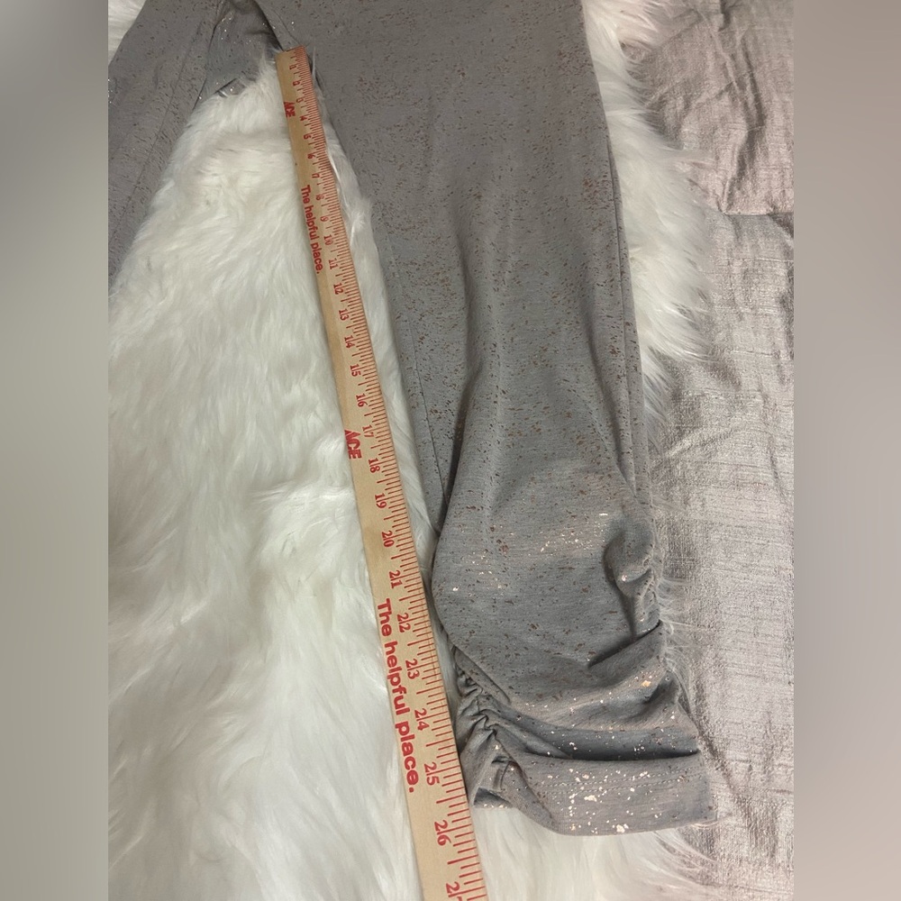 Soft Surroundings Sz M Sparkly Gray Women’s Leggings - Picture 5 of 7